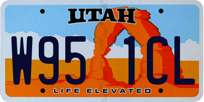 UT license plate W951CL