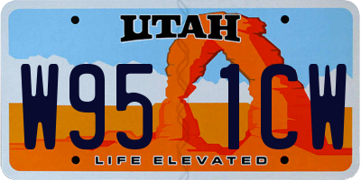 UT license plate W951CW