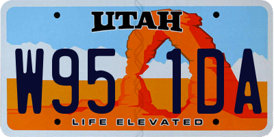 UT license plate W951DA