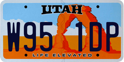 UT license plate W951DP