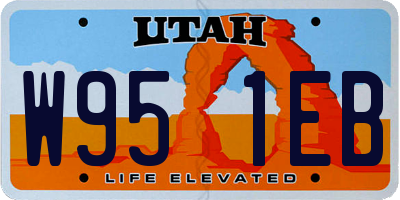 UT license plate W951EB