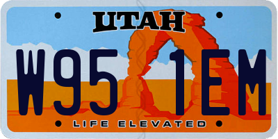 UT license plate W951EM