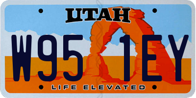 UT license plate W951EY