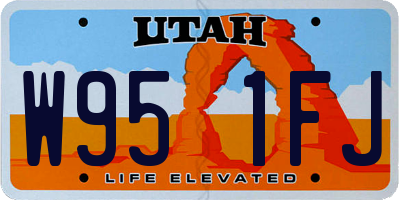 UT license plate W951FJ