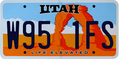 UT license plate W951FS