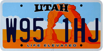 UT license plate W951HJ