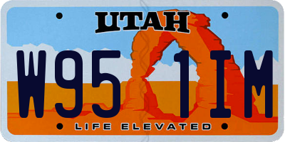 UT license plate W951IM