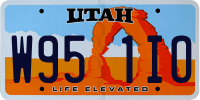 UT license plate W951IO