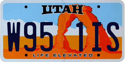 UT license plate W951IS