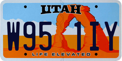 UT license plate W951IY