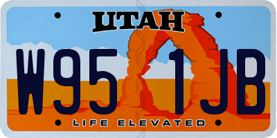 UT license plate W951JB