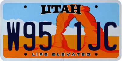 UT license plate W951JC