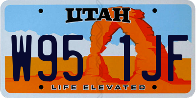 UT license plate W951JF