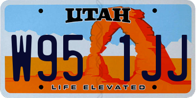 UT license plate W951JJ