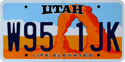 UT license plate W951JK