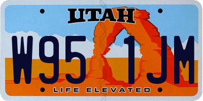 UT license plate W951JM