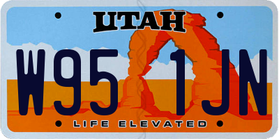 UT license plate W951JN