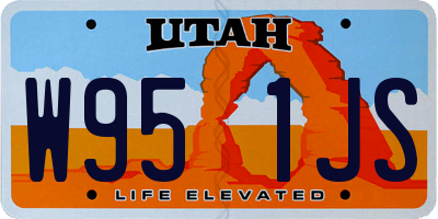 UT license plate W951JS
