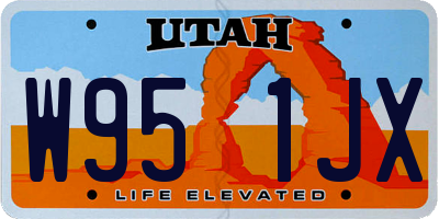 UT license plate W951JX
