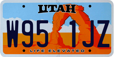 UT license plate W951JZ