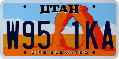 UT license plate W951KA