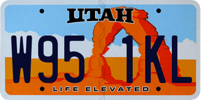 UT license plate W951KL