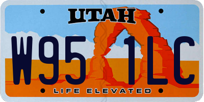 UT license plate W951LC