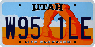 UT license plate W951LE