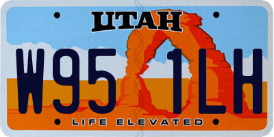 UT license plate W951LH