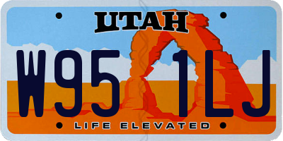 UT license plate W951LJ