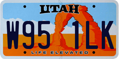 UT license plate W951LK