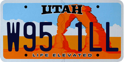 UT license plate W951LL