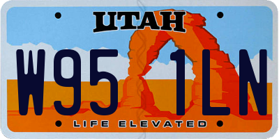 UT license plate W951LN