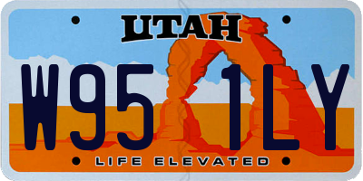 UT license plate W951LY