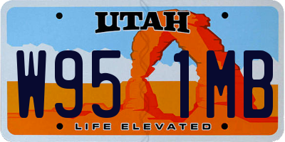 UT license plate W951MB