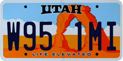 UT license plate W951MI