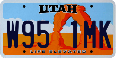 UT license plate W951MK