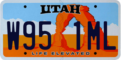 UT license plate W951ML