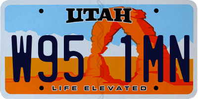 UT license plate W951MN
