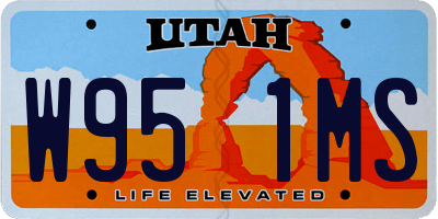 UT license plate W951MS