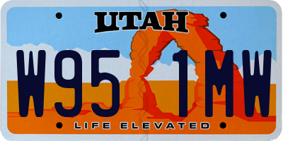 UT license plate W951MW