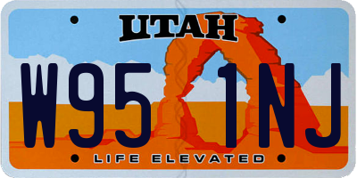 UT license plate W951NJ