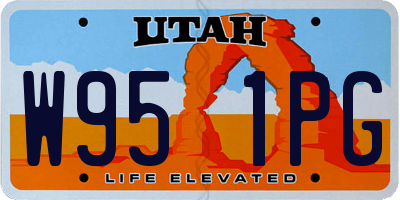 UT license plate W951PG