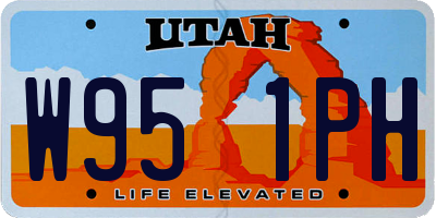 UT license plate W951PH