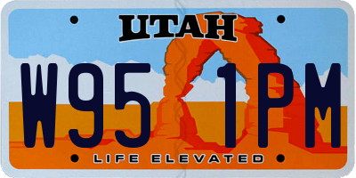 UT license plate W951PM