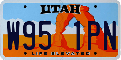 UT license plate W951PN