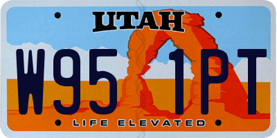 UT license plate W951PT
