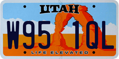 UT license plate W951QL