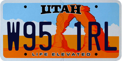 UT license plate W951RL