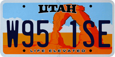 UT license plate W951SE